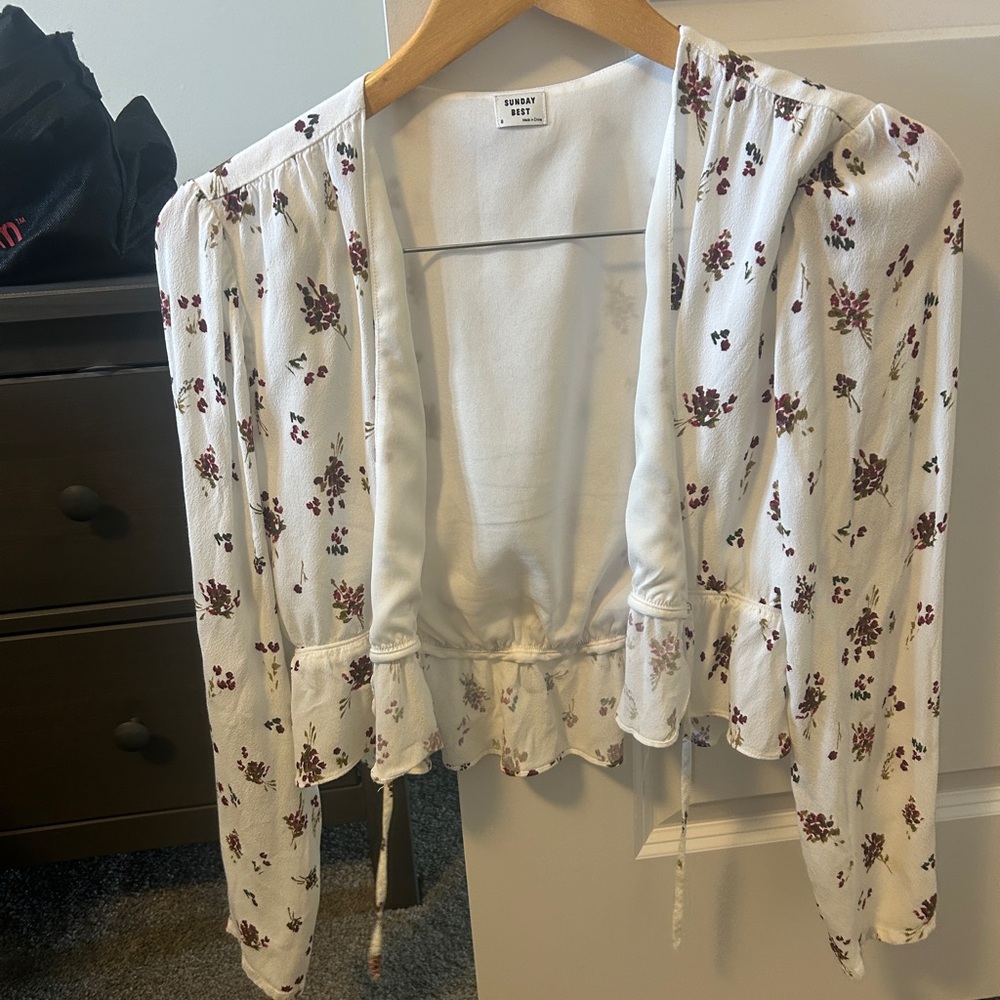 Sunday Best Tie Front Blouse